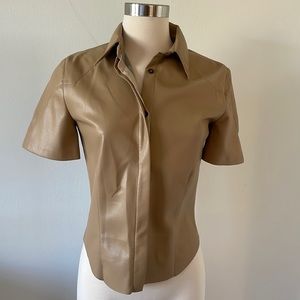 Nanushka | Vegan Leather Jacket | Color: Tan | Size: Small